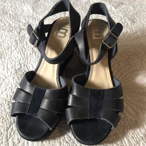 Bensimon real leather wedges